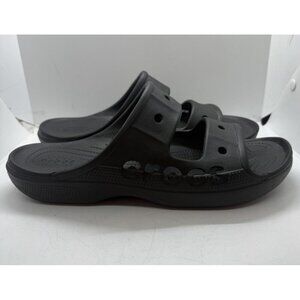 Crocs Baya Slide Sandal Black Double Strap 207627 Unisex Men's 12 Slip On Shoes